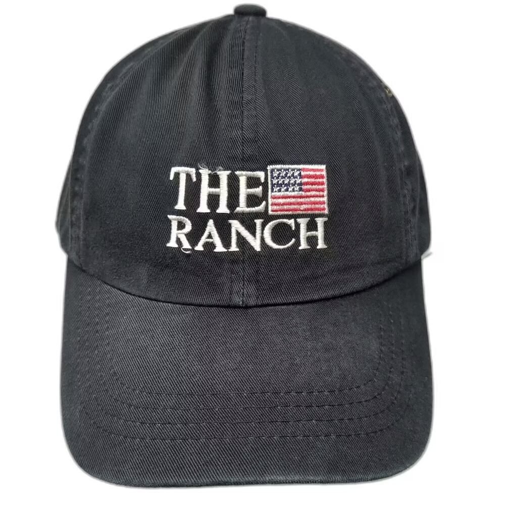 SDI Baseball Cap Red OS Slideback Black Butte Ranch US Flag Embroidered Hat
